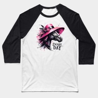 Derby Day Funny Horse Racing Lover Baseball T-Shirt